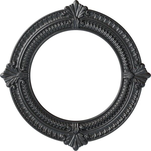 Ekena Millwork Benson Ceiling Medallion (Fits Canopies up to 8"), Hand-Painted Pewter, 13 1/8"OD x 8"ID x 5/8"P CM13BNPES - main
